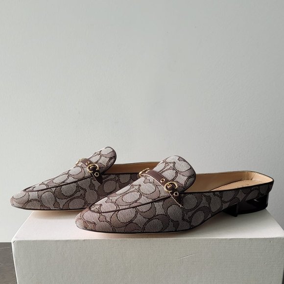 $129 *NEW* COACH Irene Mule Oak/Maple (8.5 & 9.5) - Picture 4 of 12